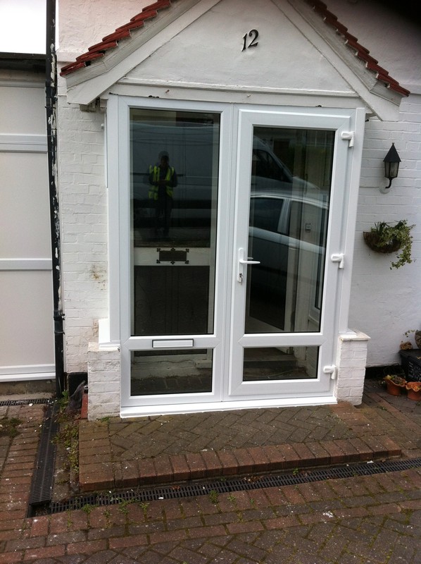 uPVC French doors fitted as front entrance in London